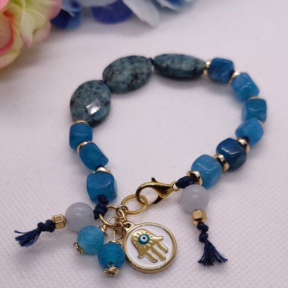Celestial Serenity Bracelet, Apatite Bracelet, Apatite Bracelet, Energy Bracelet - Picture 3 of 5
